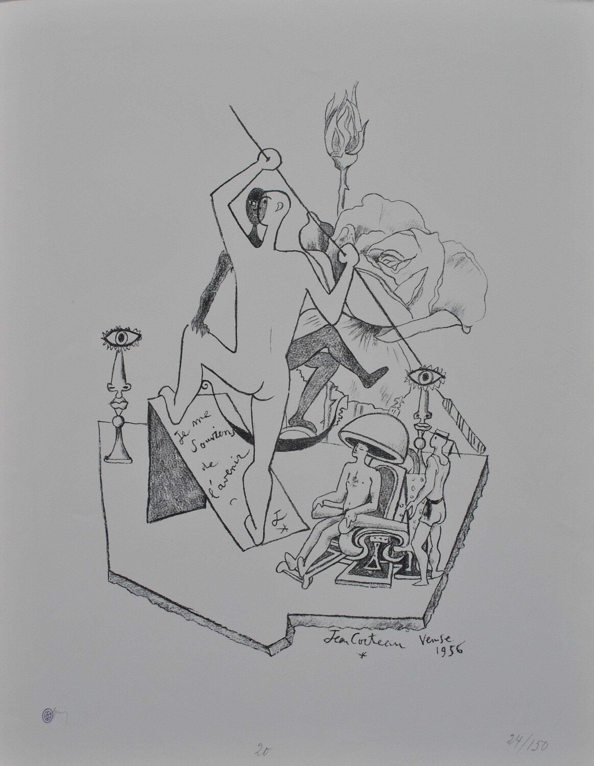 Souvenirs de Venise Jean Cocteau Print for sale