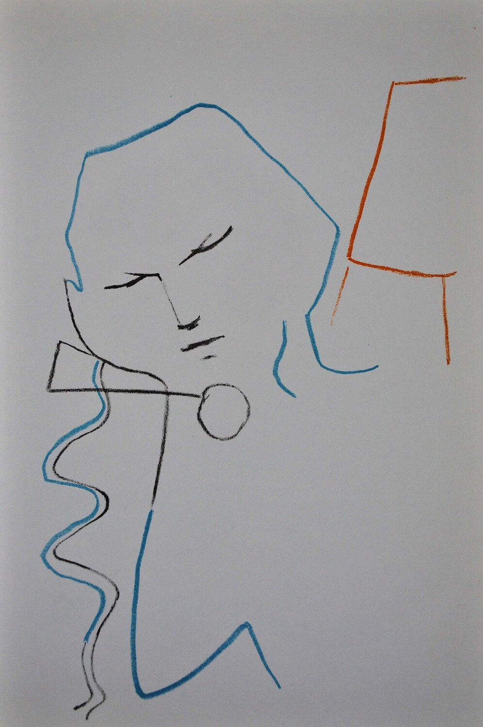 Le penseur, Lithographie originale Jean Cocteau Druck zu verkaufen