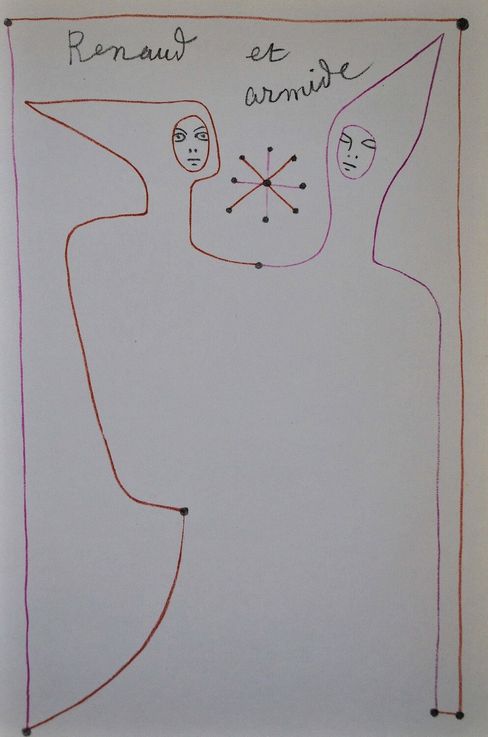 Renaud et Armide, Lithographie originale Jean Cocteau Print for sale