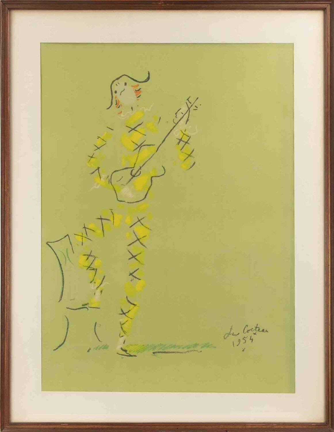 Harlequin with the Guitar Jean Cocteau