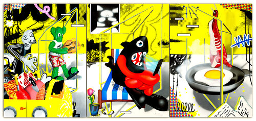 Lobster Land Triptych van Philip Colbert, Afdruk te koop op Singulart