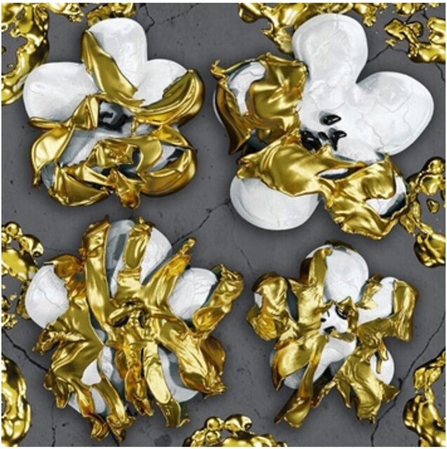 Flower Studies (White and Gold) Philip Colbert