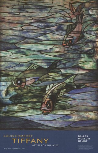 Window Panel with Swimming Fish by Louis Comfort Tiffany, Print for Sale on Singulart