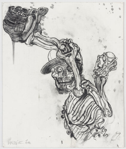 Study for 'Dock Ellis'; for 'Line Drive' portfolio by Hamilton Press par Robbie Conal, Œuvre sur papier en vente sur Singulart