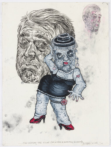 . . . Mini Skirting The Issue (The History of Homeland Security) by Robbie Conal, Painting for Sale on Singulart