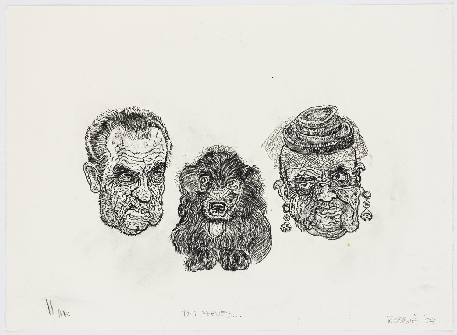 Pet Peeves: Nixon, Checkers, J. Edgar Hoover Robbie Conal Œuvre sur papier à vendre