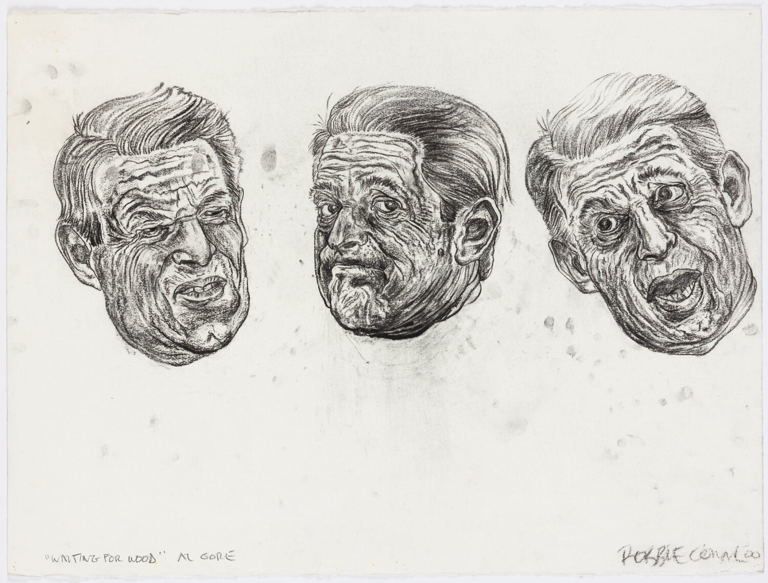 Al Gore: Waiting for Wood Robbie Conal Œuvre sur papier à vendre