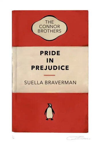 Pride in Prejudice (Suella Braverman) di The Connor Brothers, Stampa in vendita su Singulart