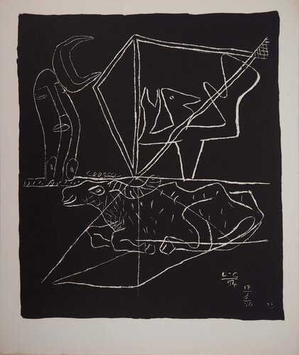 Rêve surréaliste au taureau van Le Corbusier, Afdruk te koop op Singulart