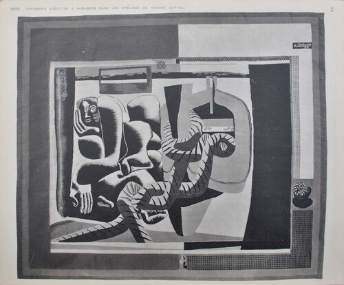 Penseuse monumentale et cordages, héliogravure signée, 1938 Le Corbusier