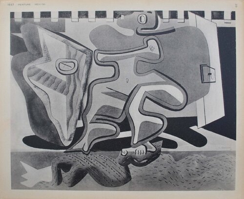 Figure devant une porte blanche van Le Corbusier, Afdruk te koop op Singulart