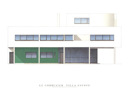 Villa Savoye, Nord-Est von Le Corbusier, Druck kaufen auf Singulart