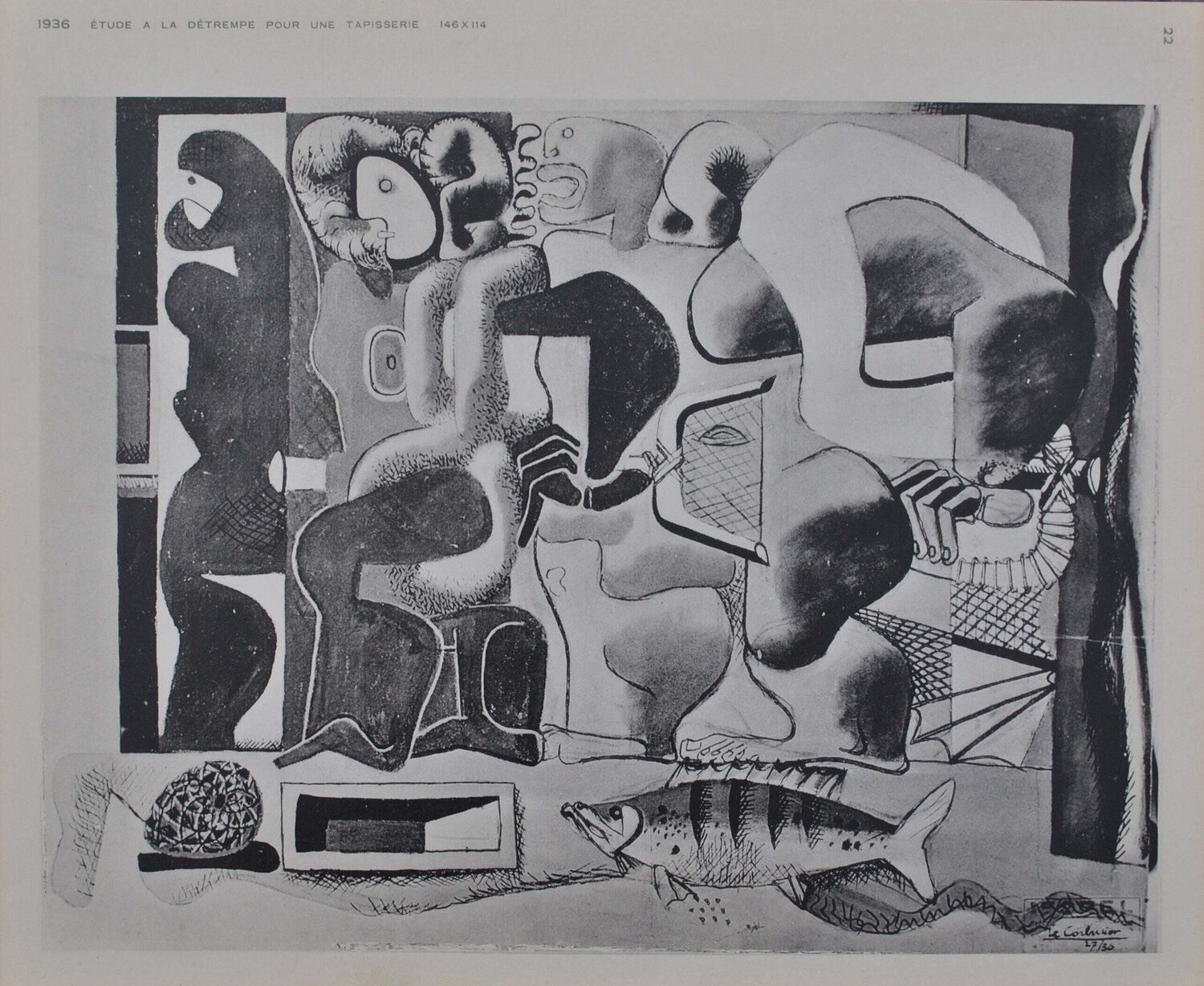 Nature morte au poisson Le Corbusier Impresión en venta