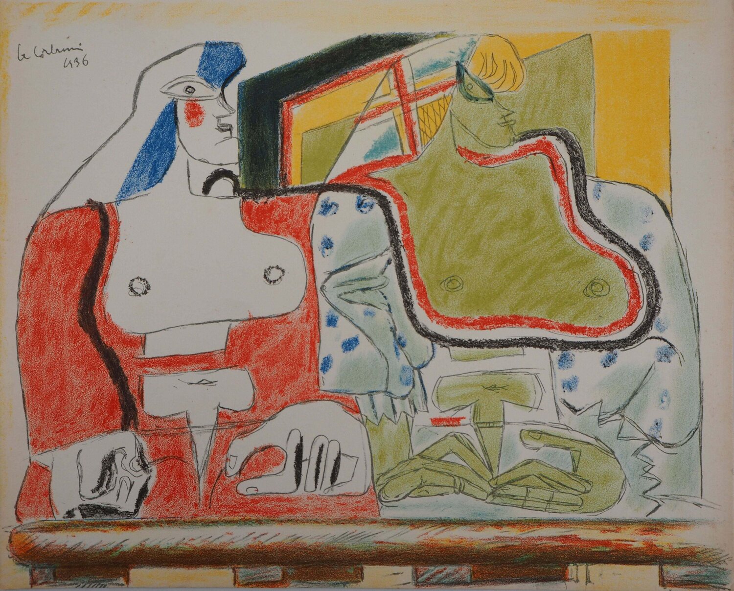Deux Espagnoles au Balcon Le Corbusier Druck zu verkaufen