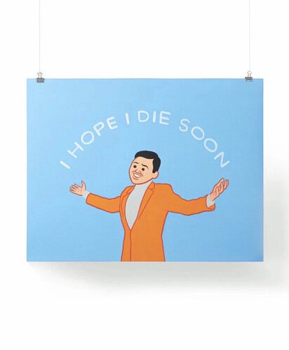 I Hope I Die Soon  (Blue) by Joan Cornellà, Print for Sale on Singulart