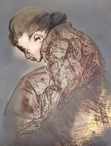 Portrait XX from the Galeria de Arte Misrachi Portfolio von Rafael Coronel, Druck kaufen auf Singulart