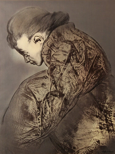 Portrait XX from the Galeria de Arte Misrachi Portfolio von Rafael Coronel, Druck kaufen auf Singulart