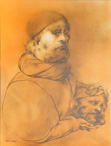 Portrait XVII from Galeria de Arte Misrachi Portfolio von Rafael Coronel, Druck kaufen auf Singulart