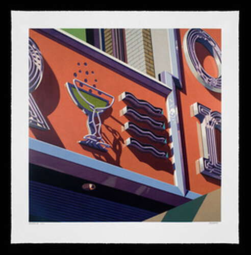 Champagne, from American Signs Portfolio von Robert Cottingham, Druck kaufen auf Singulart