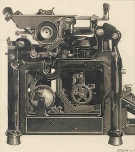 Underwood Side View de Robert Cottingham, Obra en papel a la venta en Singulart