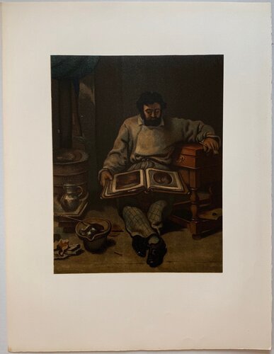 Marc Trapadoux Examinant un Livre d'Estampes by Gustave Courbet, Print for Sale on Singulart