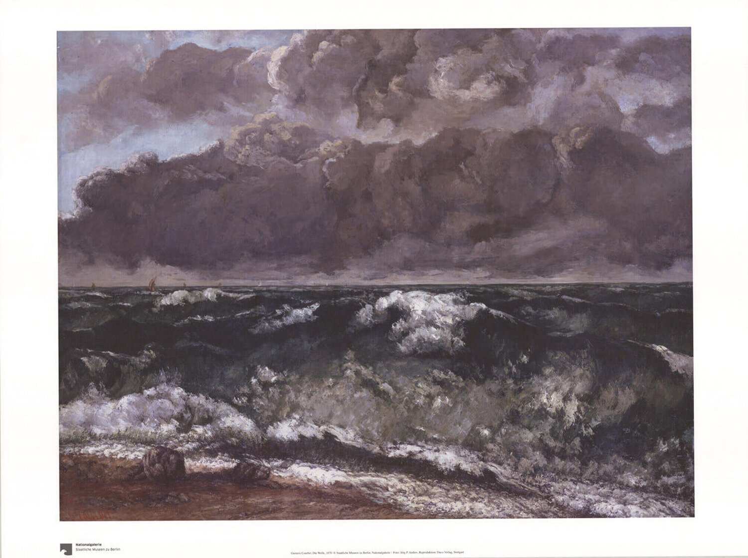 The Wave Gustave Courbet Stampa in vendita