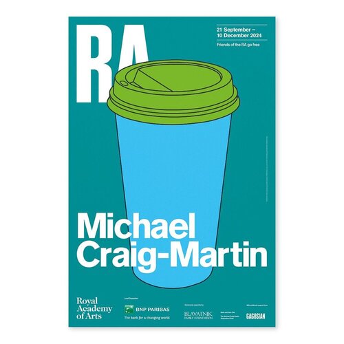 Royal Academy London Exhibition Poster (paper cup) van Michael Craig-Martin, Afdruk te koop op Singulart