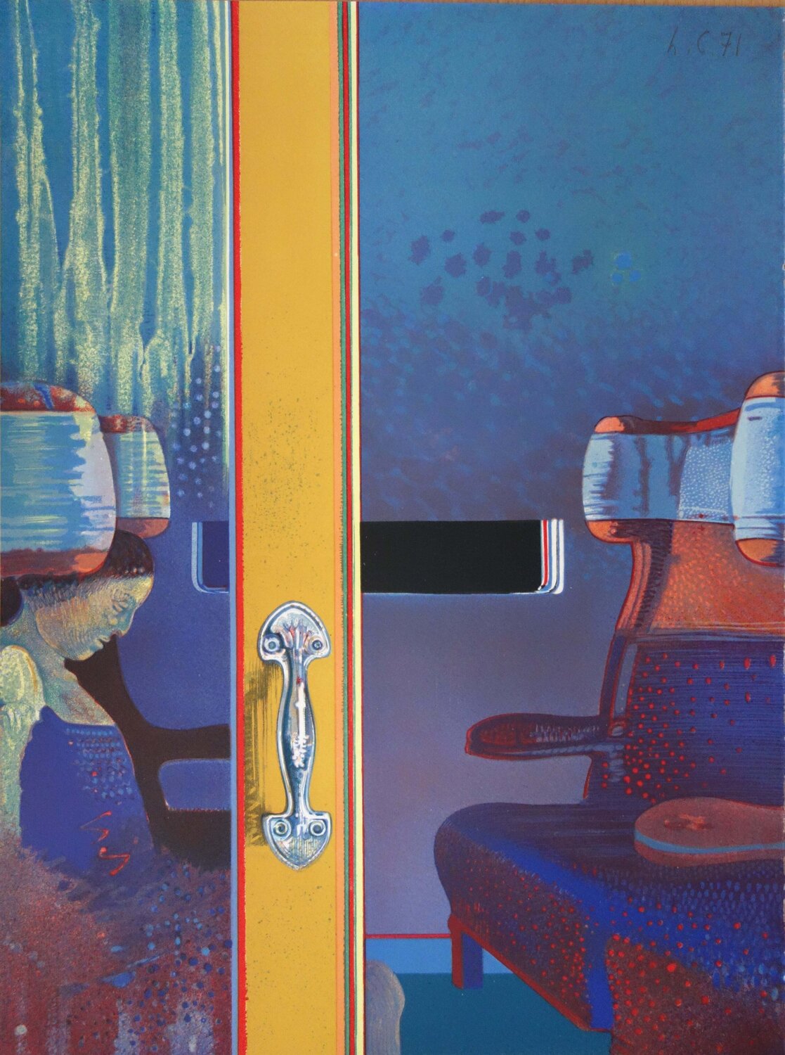 Voyage en train Leonardo Cremonini Print for sale