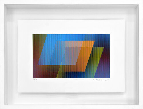 Color Aditivo Antonella Uno (rare hand signed chromography on paper) by Carlos Cruz-Diez, 인쇄 for Sale on Singulart