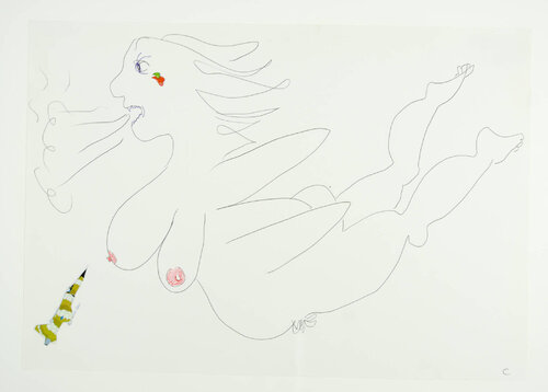 Untitled (Aerial Nude) par Adam Cullen, Œuvre sur papier en vente sur Singulart