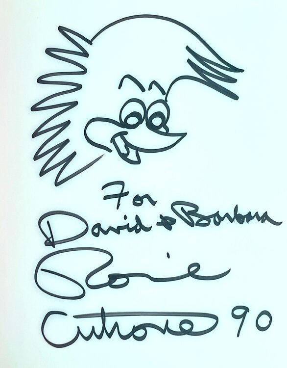 Original bird drawing (hand signed and inscribed by Ronnie Cutrone) Ronnie Cutrone