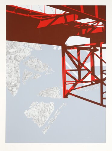 Untitled - Red Bridge di Allan D'Arcangelo, Stampa in vendita su Singulart
