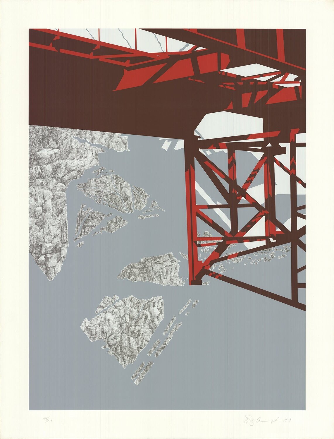 Red Bridge Allan D'Arcangelo Afdruk te koop