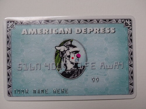 American Depress Credit Card - BANKSY Stamped  by D*Face, 기타 매체 for Sale on Singulart