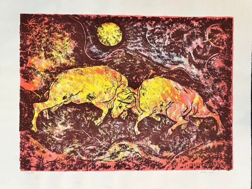 Charging Bull von Leonardo da Vinci, Druck kaufen auf Singulart