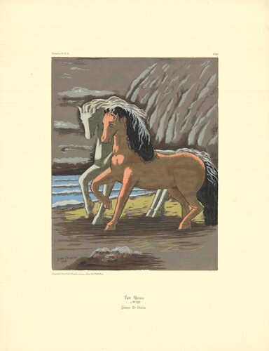 Two Horses by Giorgio de Chirico, 인쇄 for Sale on Singulart