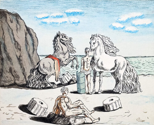 Riposo presso le correnti dell'Egeo di Giorgio de Chirico, Stampa in vendita su Singulart