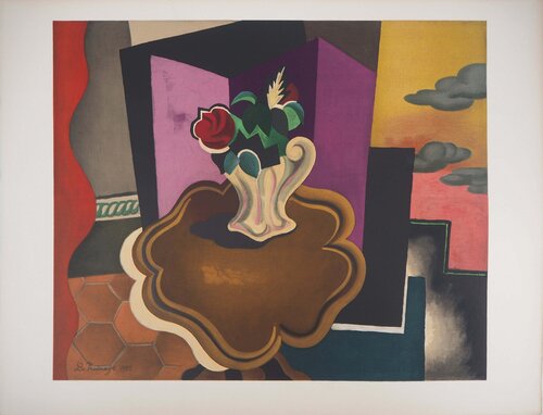 Bouquet de roses cubiste Roger de la Fresnaye