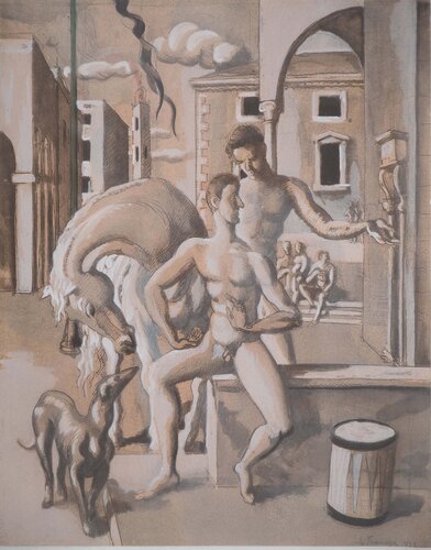Nouvelle mythologie, le temps des héros, Lithographie signée di Roger de la Fresnaye, Stampa in vendita su Singulart