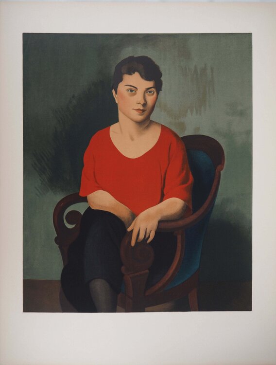 Femme en rouge Roger de la Fresnaye