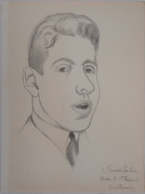 Portrait de Francis Poulenc Roger de la Fresnaye