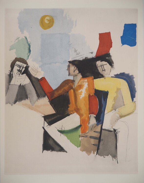 Etude pour La conquête de l'air, Lithographie Roger de la Fresnaye