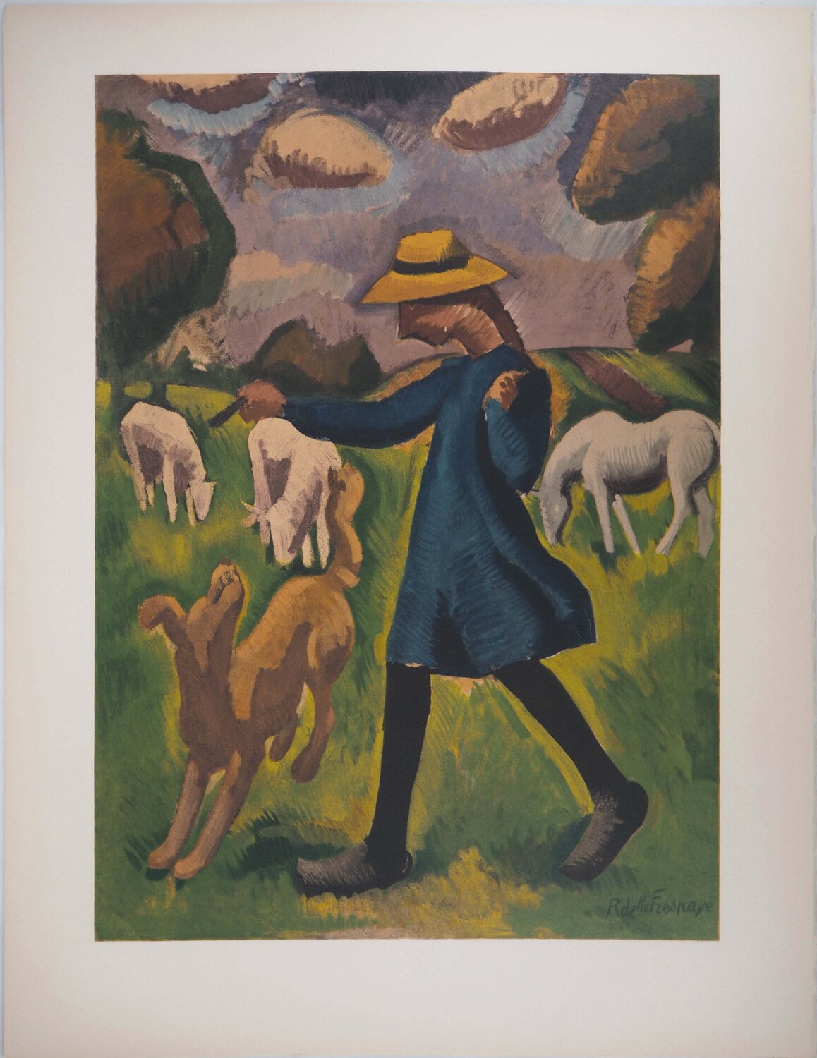 Promenade dans les champs Roger de la Fresnaye Druck zu verkaufen