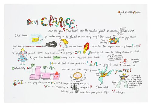 Dear Clarice, from Eight by Eight to Celebrate the Temporary Contemporary by Niki de Saint Phalle, Print for Sale on Singulart