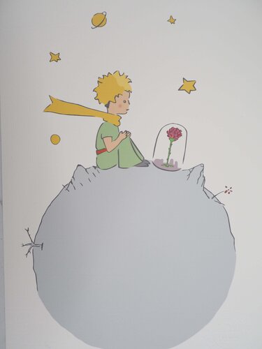 Le Petit Prince fait attention à sa rose par Antoine de Saint-Exupéry, Édition en vente sur Singulart