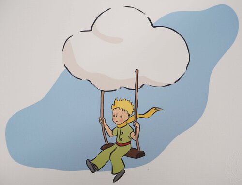 Le Petit Prince vole avec les nuages Antoine de Saint-Exupéry