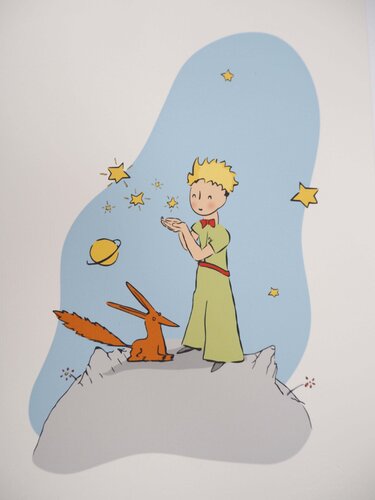 Le Petit Prince et le renard sous les étoiles by Antoine de Saint-Exupéry, Print for Sale on Singulart