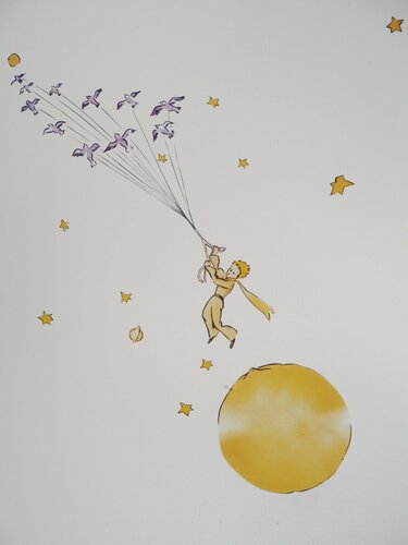 Le Petit Prince en route vers les étoiles by Antoine de Saint-Exupéry, Print for Sale on Singulart