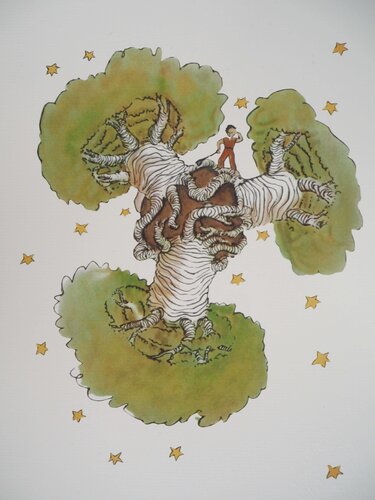 Le Petit Prince parmi les baobabs by Antoine de Saint-Exupéry, Print for Sale on Singulart