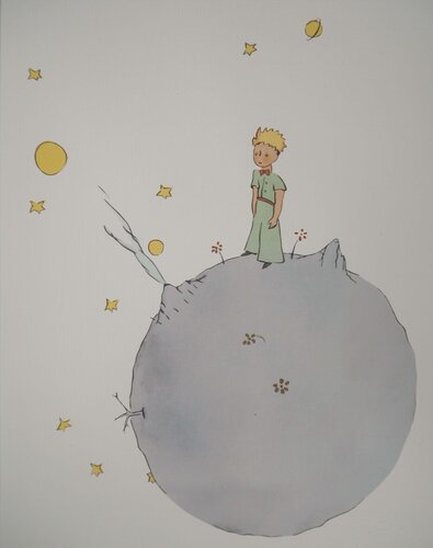 Le Petit Prince sur l'astéroïde by Antoine de Saint-Exupéry, Print for Sale on Singulart